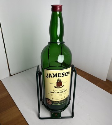 Jameson Irish Whiskey Huge Large 4.5 L Empty Bottle W/cradle RARE Man cave Refil