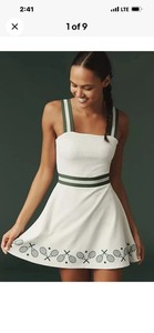 Beach Riot Miriam Tennis Mini Dress Racquet Club White Size L