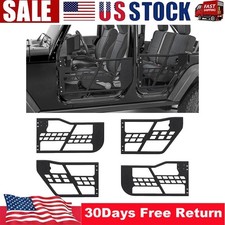 For 2007-2018 Jeep Wrangler Jk 4-door Set 4 Steel Off-road Trail Tubular Doors