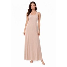 Old Navy Beige Pink Tank Dress Sz M Maxi Neutral Comfy Casual Modest Basic NWT
