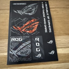 ASUS Rog Republic of Gamers sticker sheet - For Those Who Dare 
