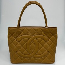 Chanel GST Beige Caviar Leather Chain Tote Silver Hardware Vintage