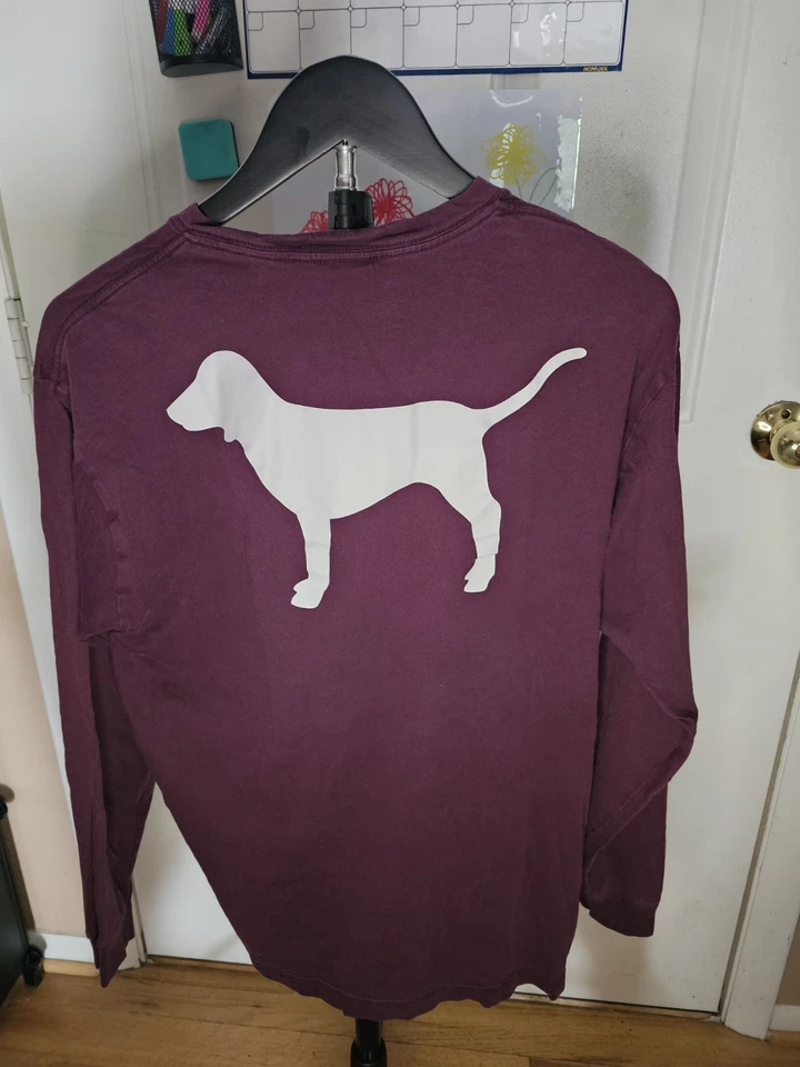Victoria's Secret PINK Long Sleeve Tee - Plum - Image 2 of 4