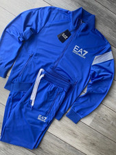 Image of EMPORIO ARMANI EA7 MEN'S BLUE TRACKSUIT SET 7VPV59 - XL - NEW & TAGS