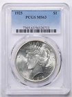 1925 $1 Peace Silver Dollar MS63 PCGS 56126713