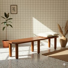 Panca Vintage Legno Massello Italia Design Anni 80 Originale
