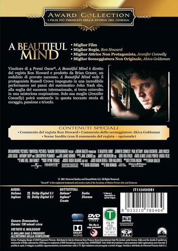 A Beautiful Mind (DVD) russell crowe jennifer connelly (UK IMPORT) - Picture 3 of 3