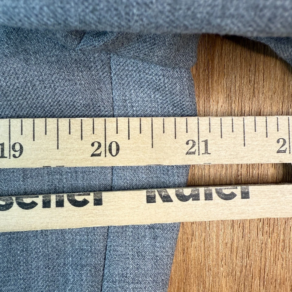 Michael Kors Suit Mens 42L Gray 2 Button 100% Wool Pants 32x32 Flat Front Solid - Image 3 of 4