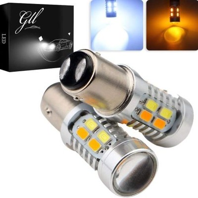 1157 BAY15D 5730 20 SMD Amber/White Switchback Turn Signal LED Light Bulbs 3.8W