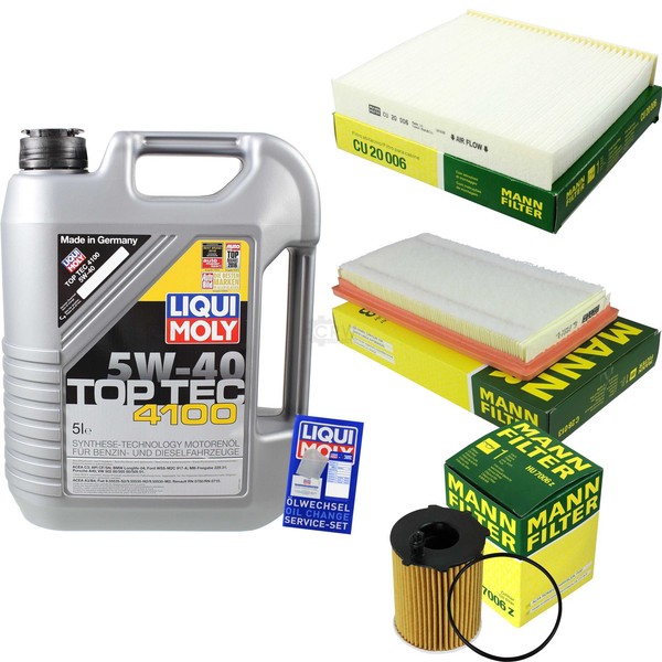 Inspektionskit Filter Liqui Moly ÖL 5L 5W-40 FüR Fiat 500 312_ 0.9 Lancia-image