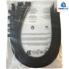 36 Inch Heavy Duty Zip Ties 175lb UV Resistant Nylon Black 12 Pack