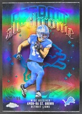 2025 Topps Chrome Amon-Ra St. Brown All Team Aqua Refractor /199 Lions BW10