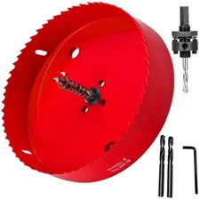 6-3/8 Inch Hole Saw with Heavy Duty Arbor for Can Light Recessed Light, 1-1/2...