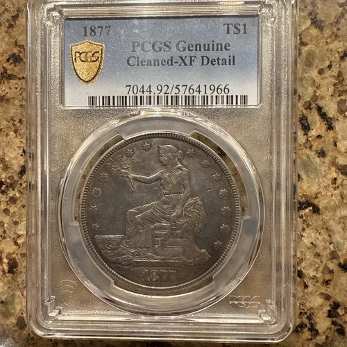 1877 trade dollar NGC XF