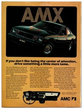 1978 American Motors AMX Car - Original Print Ad (8in x 11in) Advertisement