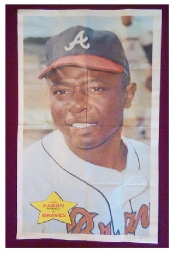 Topps Baseball 1968 - Original Large Poster Hank Aaron