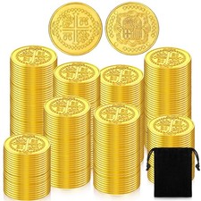 Hanaive 100 Pcs Metal Pirate Coins Treasure Chest Spanish Doubloon Fake Coins...