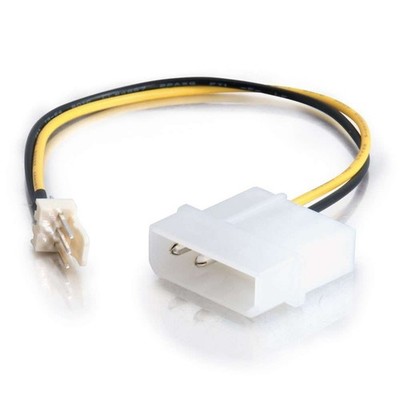 6in 3-pin Fan to 4-pin Molex Power Adapter Cable