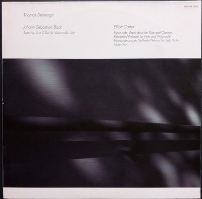 Bach - Cello Suite No. 3 & Elliott Carter, THOMAS DEMENGA, ECM, STEREO