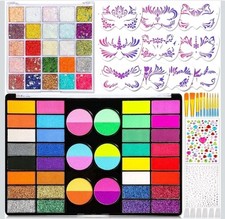 69 Colors Face Painting Kit for Kids   Washable Skin Watercolor Non-Toxic Body P