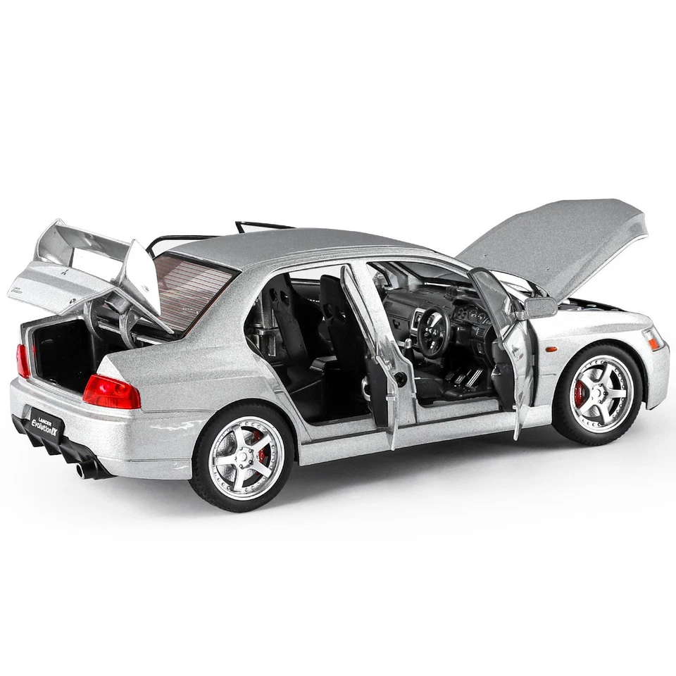 1:24 Diecast Vehicle for Mitsubishi Lancer EVO IX Model Car Toy Sound Light Toy - Image 4 of 4