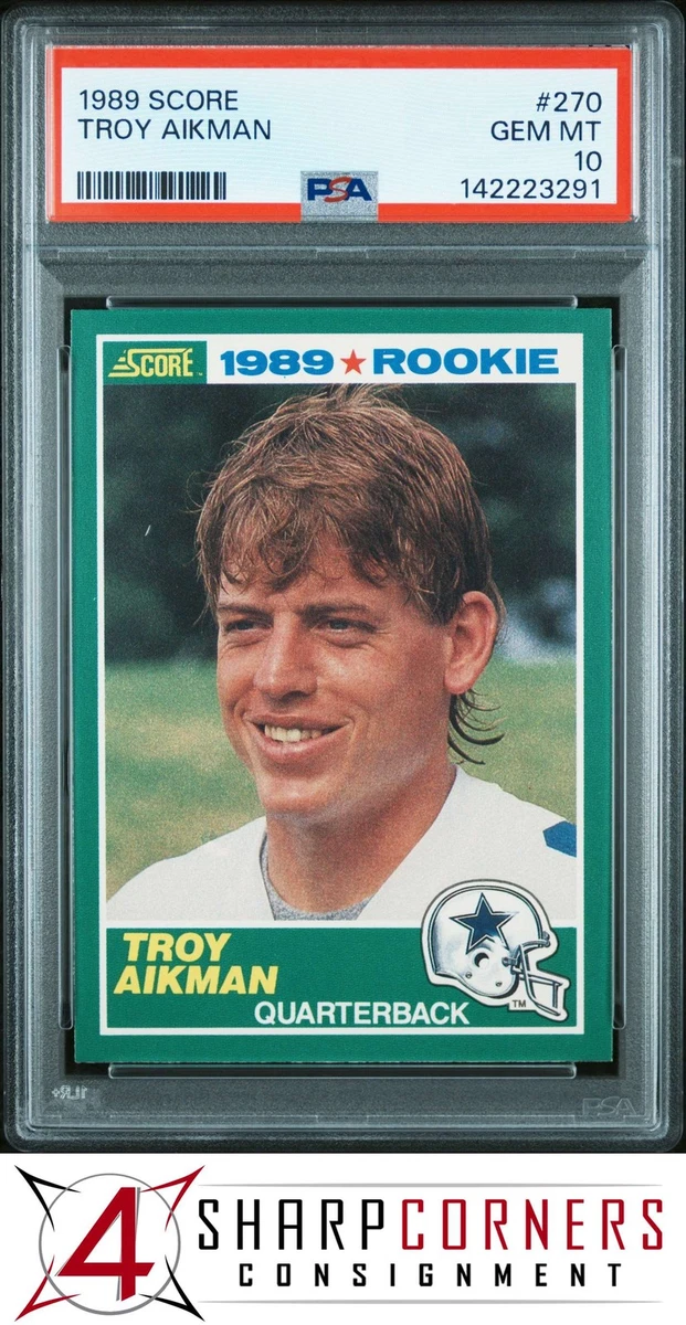 Troy Aikman Football Grade 10 Rookie Sports Trading Cards