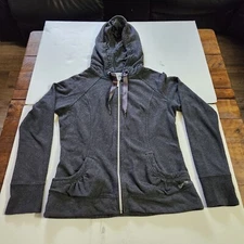 Calvin Klein Women's Large Full Zip Gray Black Performance Jacket Hoodie