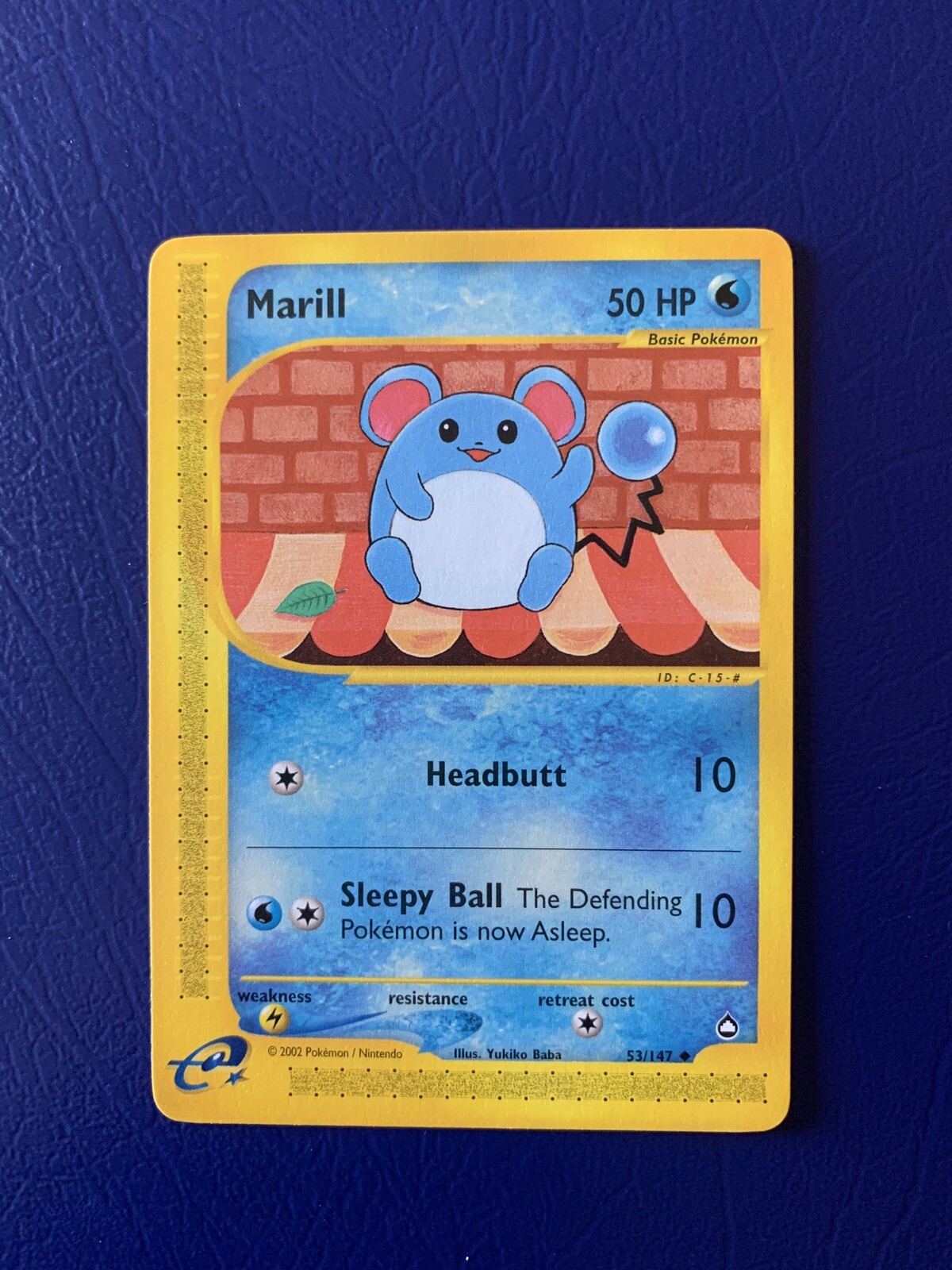 MARILL - 53/147 - Aquapolis - Uncommon - Pokemon Card - NM/M