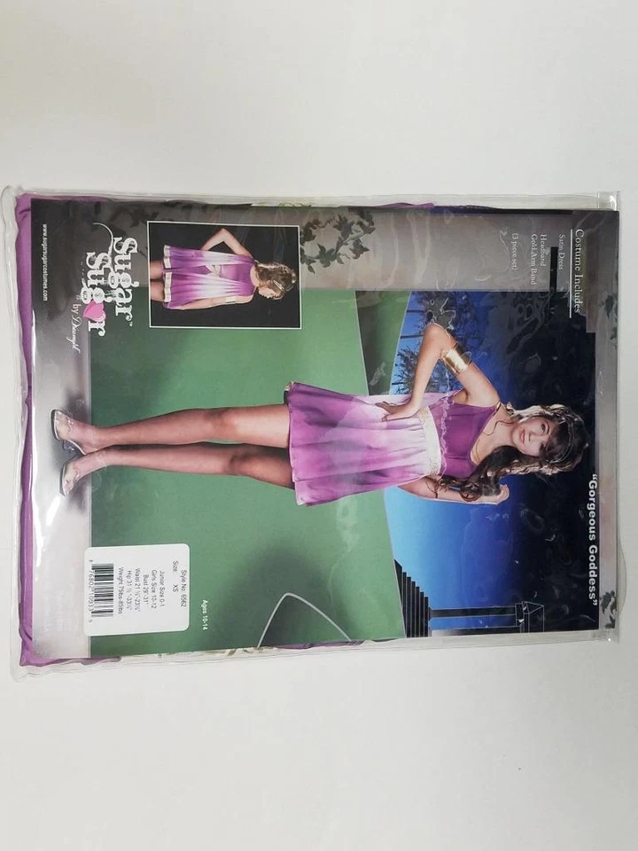 Precioso Disfraz de Diosa Adolescente Vestido de Satén Laureles Diadema Brazo Banda Conjunto 6562 Foto 3 de 4