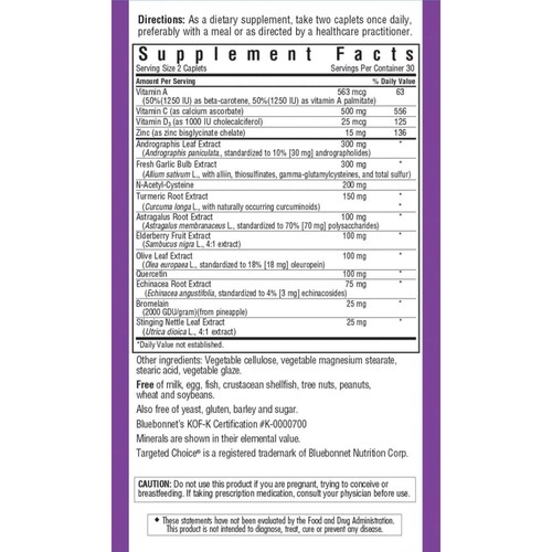 Bluebonnet Targeted Choice Wellness Support 60 Caplets - Picture 4 of 10