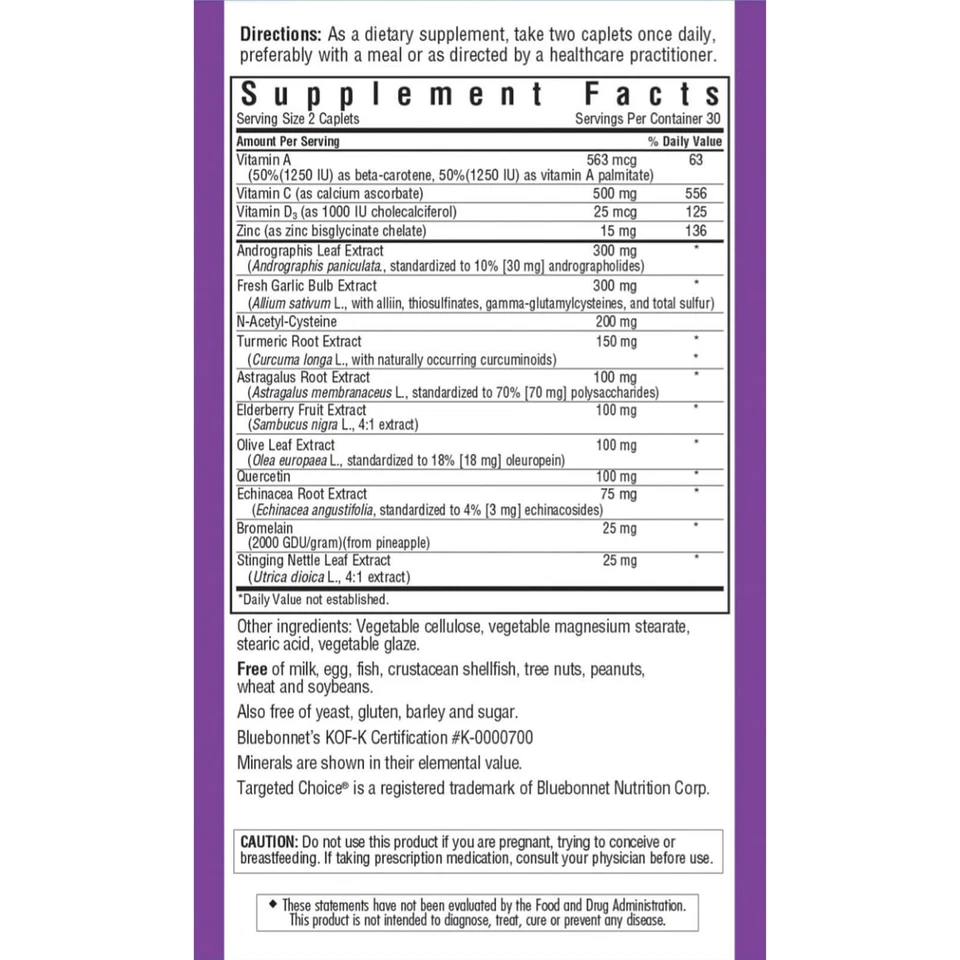 Bluebonnet Targeted Choice Wellness Support 60 Comprimidos Foto 4 de 4