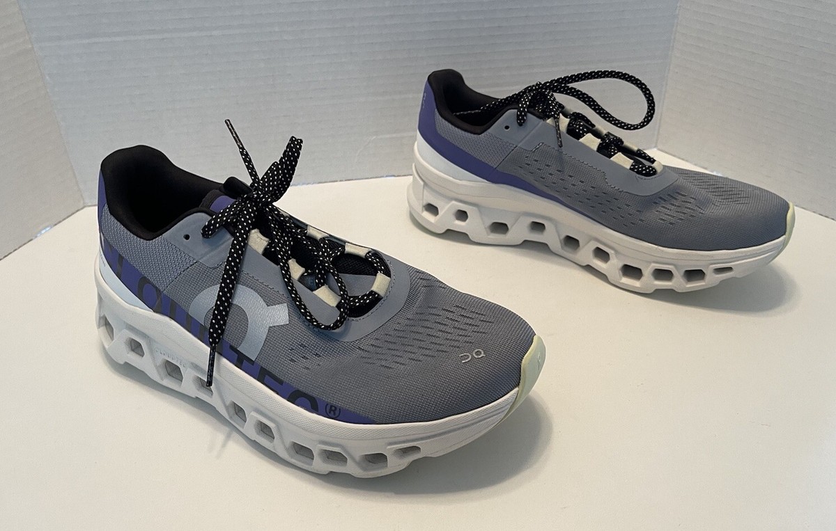 On Running Men’s Cloudmonster  Mist Blueberry Athletic Shoes Sneakers 7 ON CLOUDMONSTER (Mist/Blueberry) - Style Code: 61-97787  main image 2
