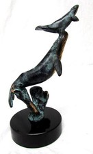 Surfacing Whale with Baby Sculpture/Statue/7" Figurine- SPI San Pacific Interna