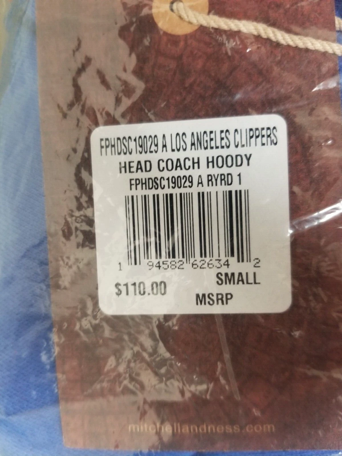 COACH Nuova felpa con cappuccio da allenatore testa Mitchell & Ness NBA Los Angeles Clippers.