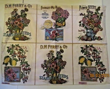 D.M. Ferry & Co. Flower Seeds Fabric Handcrafted Wall Hanging