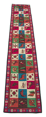 Lodge Collage Northwestern Design Table Runner 13''x72'' Moose Fish Elk