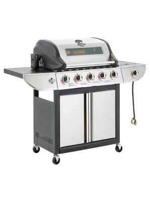 Uniflame Classic 5 Burner BBQ and 1 Side Burner & Rotisserie Kit