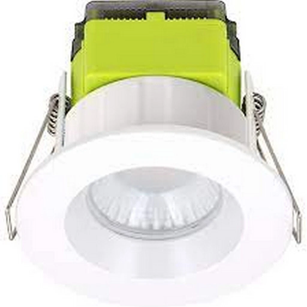 Luceco FType Mk2 Matt White Fixed LED Fire rated Cool warm