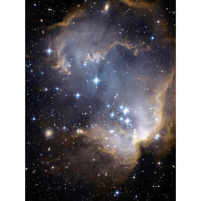 Hubble Weltraumteleskop Beobachtungen Säuglingssterne Magellansche Wolke XL Kunst Leinwand