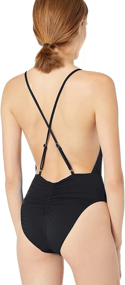 Traje de baño Bikini Lab 241462 para mujer con tiras de una pieza negro talla pequeña Foto 2 de 2
