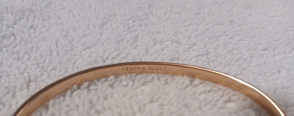 Brazalete Brazalete Vintage Kendra Scott Brazalete Iridiscente Drusy Cuarzo Oro Rosa Raro Foto 4 de 4