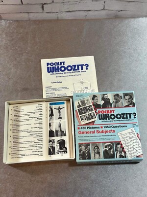 Pocket Whoozit? Vintage 1985 Challenging Strategy Card Game VGM