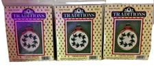 Traditions Holly Wreath Cross Stitch Kits Set Of 3 Includes Frame Fabric & Ribbo