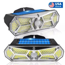 Outdoor Solar LED Light With Motion Sensor Garden House Lamp Garage Lighting US