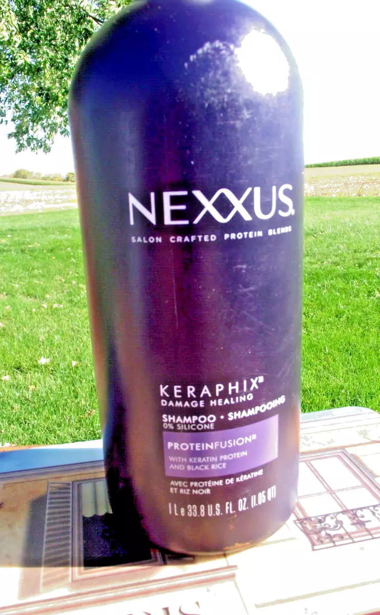 Nexxus Keraphix Shampoo With ProteinFusion for Damaged Hair Keratin  Protein, Black Rice, Silicone-Free 33.8 oz