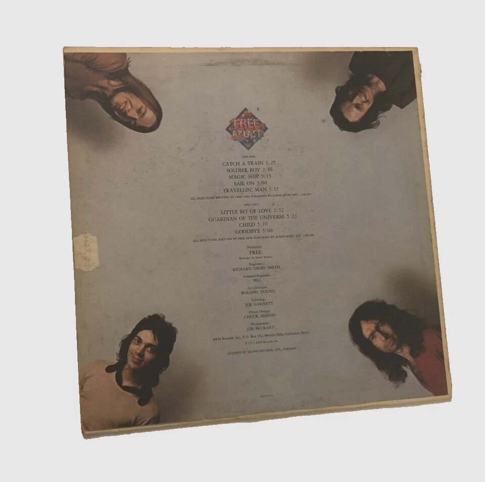 Free At Last SP 4349 Stereo A&M Records Paul Rodgers Rock Vintage 1972 LP Vinyl - Image 2 of 4