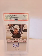 Jack Hughes 2019 SP Authentic Marks of Distinction Auto RC MD-JH /25 Pop 1