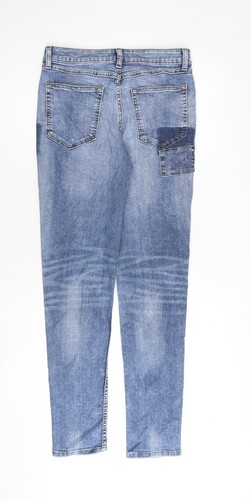 TU Womens Blue Cotton Blend Skinny Jeans Size 8 L29in Slim - Patchwork - Picture 2 of 10