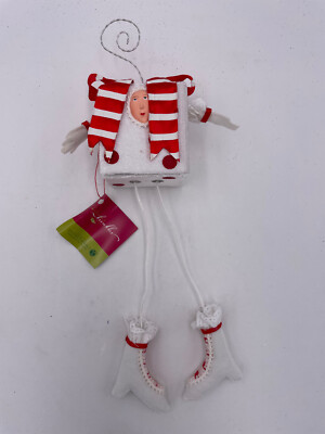 D56-Patience Brewster, Krinkles *Pull Toy Gift Box Ornament, White* 38281.2
