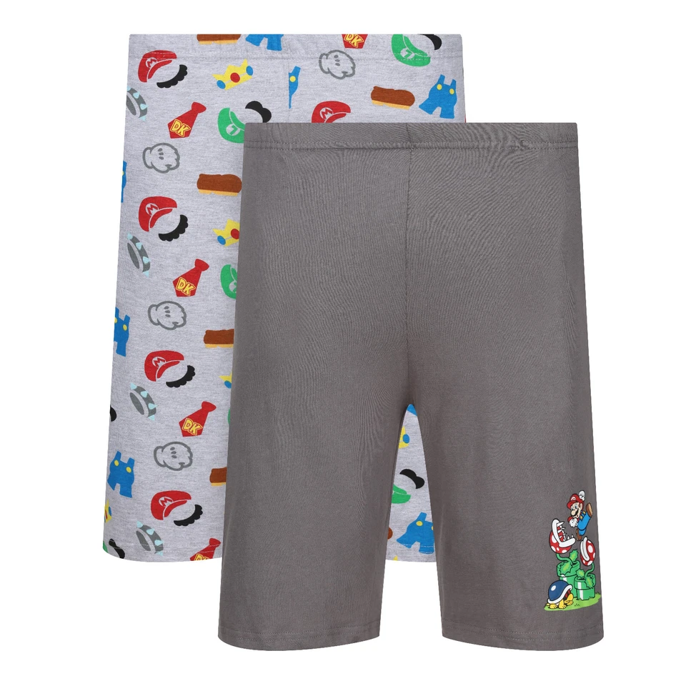 EX UK STORE® JUNGEN SUPER MARIO SHORTS 2ER-PACK TRIKOTSHORTS 7 8 9 10 11 12 13 14Y MEHRFACHPACK